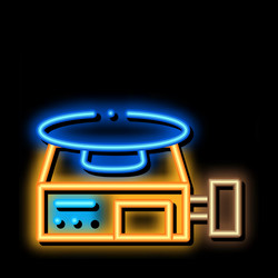 potter s wheel neon glow icon vector