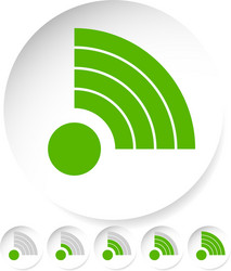 signal stength indicator set internet wi-fi vector image
