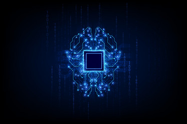 abstract technology chip processor background vector image