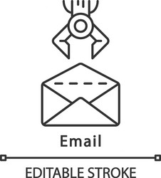 email linear icon vector