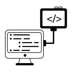 frontend programming vector image
