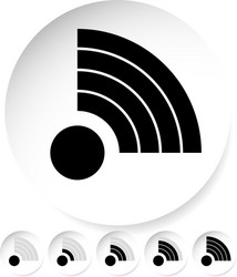 signal stength indicator set internet wi-fi vector image