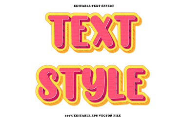 text style editable effect 3d emboss vector image
