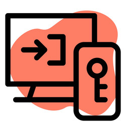 two factor authentication for system security vector image
