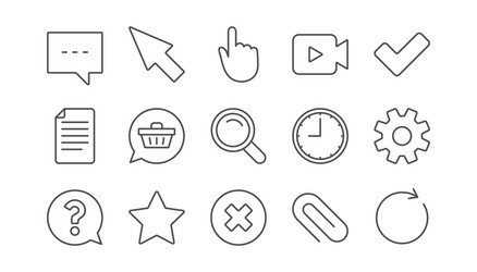 document time and question mark line icons search vector image