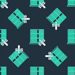 line database server with screwdriver and wrench vector image