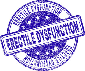 Scratched textured erectile dysfunction stamp seal vector