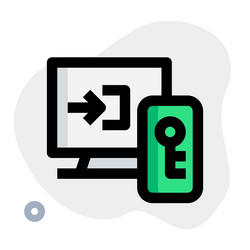 two factor authentication for system security vector image