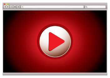 Web Video Player Interface vector image