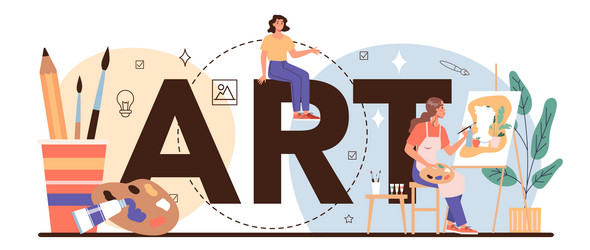 art typographic header professional in front vector image