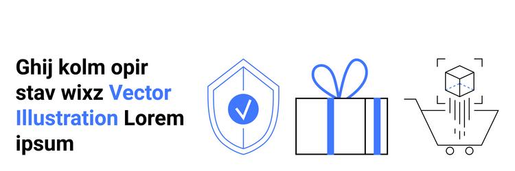 e-commerce security and shopping concepts vector image