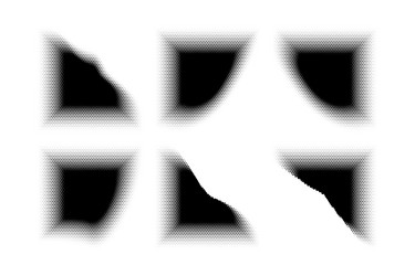 halftone hexagon pattern reprographic technique vector image