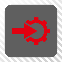 cog integration rounded square button vector image