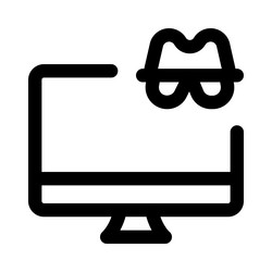 Desktop hack unauthorized act of breaching Vector Image