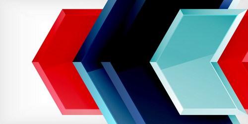 3d arrow techno design template Vector Image