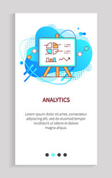 analytics information in visual representation vector image