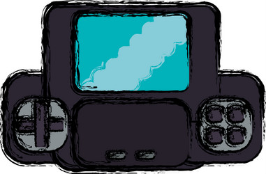console gamepad device vector image