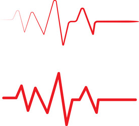 Red heartbeat pulse line Royalty Free Vector Image
