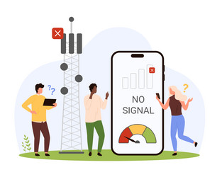 no internet signal failure or slow wi fi speed vector image
