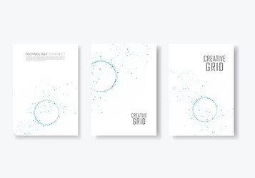 geometric background with connected lines and dots vector image