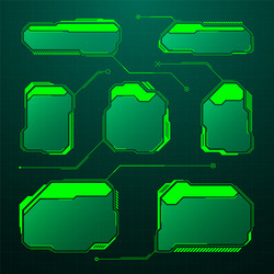 Black futuristic hud or ui elements sci-fi user Vector Image