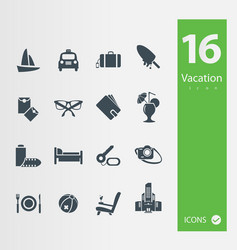 Vacation icons vector