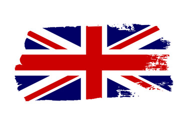British Union Jack Grunge Flag Vector Image