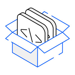 programming box vector image