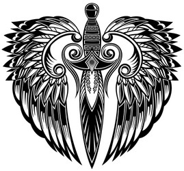 sword with wings Vector Image
