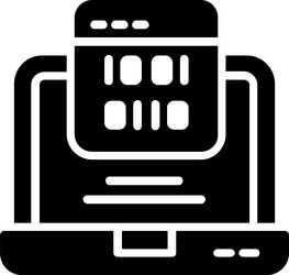 coding icon design vector image