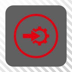 cog integration rounded square button vector image