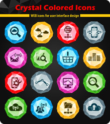 data analytic and social network icon set vector image