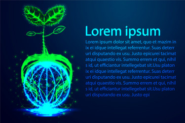 globe and tree for saving environment nature vector image