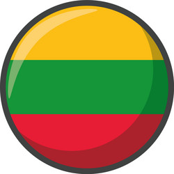 isolated lithuania flag icon block design vector image