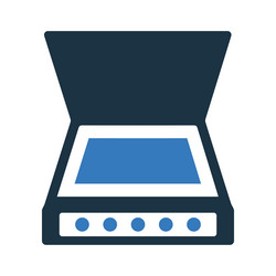 scan scanner icon simple editable design isolated vector image
