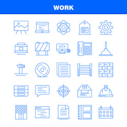 work line icon for web print and mobile uxui kit vector image