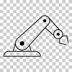 mechanical robot arm machine icon technology vector image
