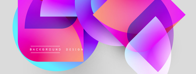 abstract fluid shapes overlap creating vibrant vector image