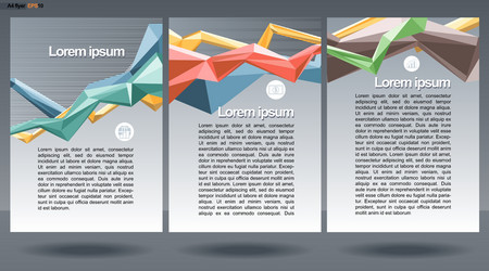 abstract print a4 design in 3 parts with colored l vector image