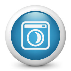 blue glossy icon vector