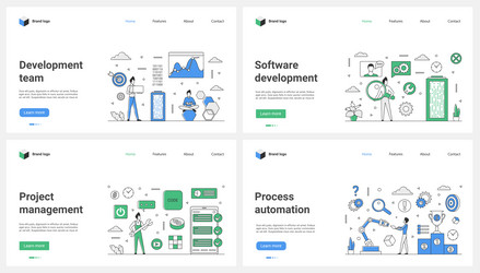 development of digital projects and software vector image