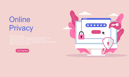 Online privacy concept Royalty Free Vector Image