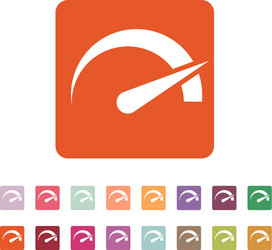 tachometer speedometer and indicator icon vector image