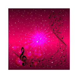 Abstract musical background with notes Royalty Free Vector
