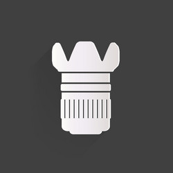 Camera lens icon vector