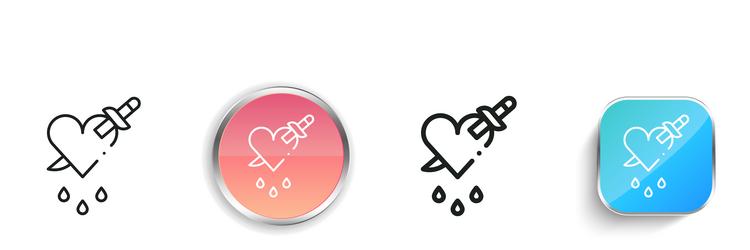 gang icon thin linear regular and button style vector image