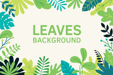 leaves and plants background Vector Image