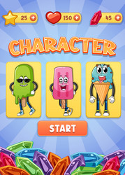 a game background template with elements vector image