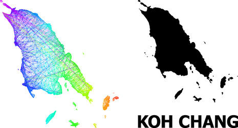 net map koh chang with spectrum gradient vector image
