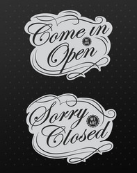 retro signs open and closed Vector Image